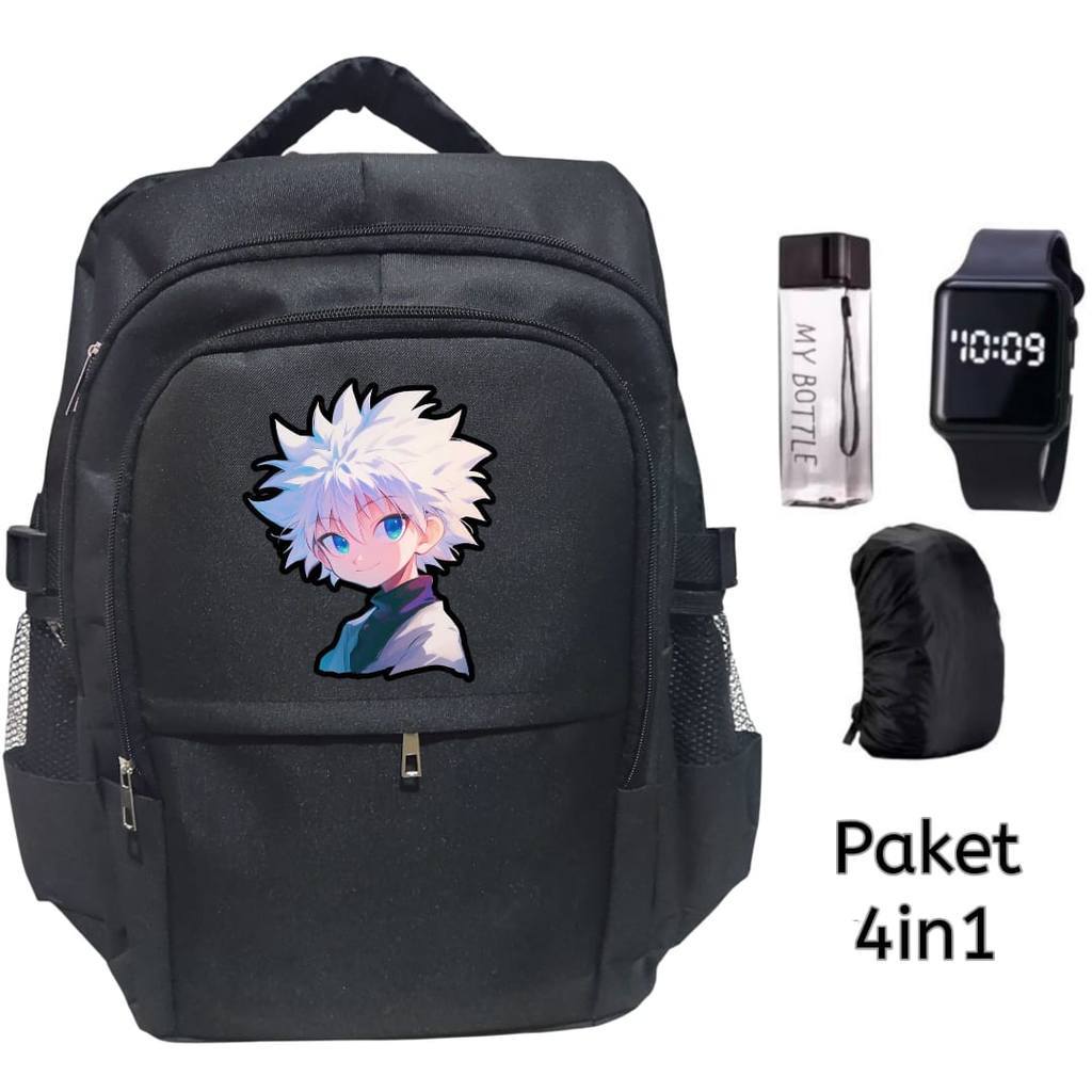 Tas Sekolah Car Driving Indonesia KILLUA Ransel Terbaru untuk Anak SD SMP Free  Botol Jam Cover