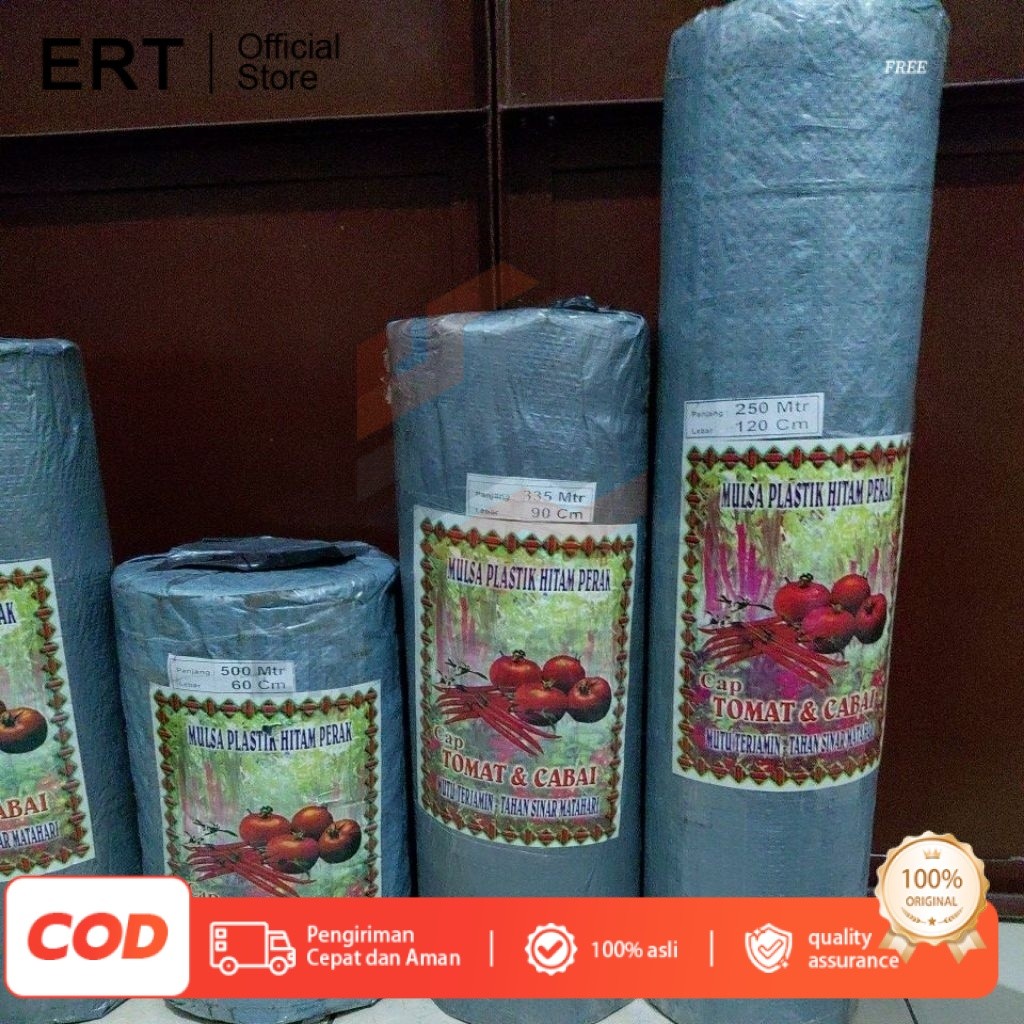 Mulsa hitam perak merek tomat cabe isi 250mtr per rol