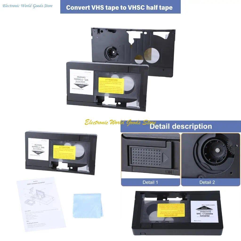 VHS C Tape to VHS Conversion Adapter, for Transferring Camcorder Footages to TV VHS C to VHS Cassett