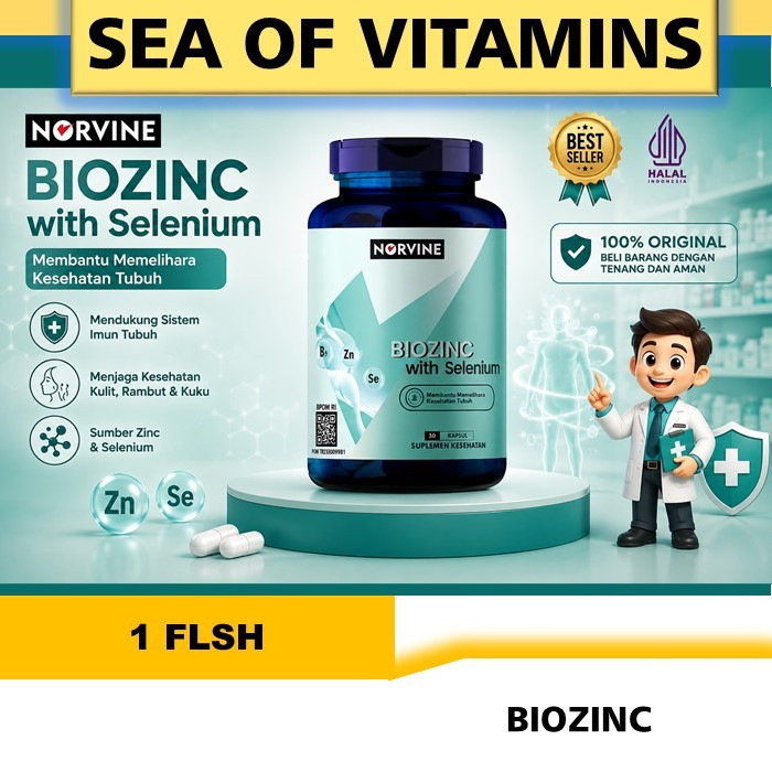 BIOZINC NORVINE (BIOTIN ZINC WITH SELENIUM) – HALAL ORIGINAL