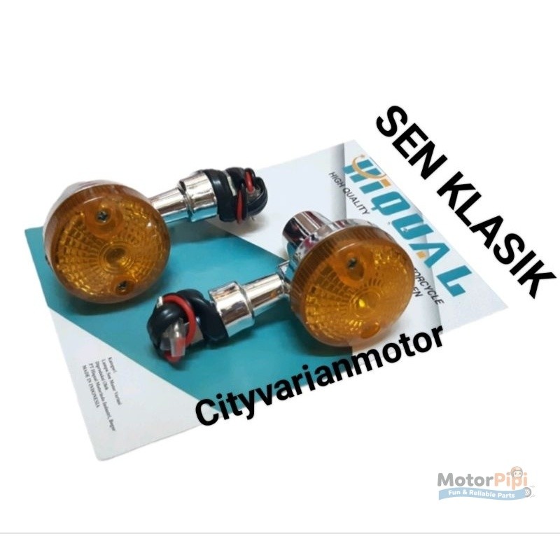 Lampu Sein Motor Klasik Sen Sein Bulat Bohlam Sein Klasik-cod-motorpipi