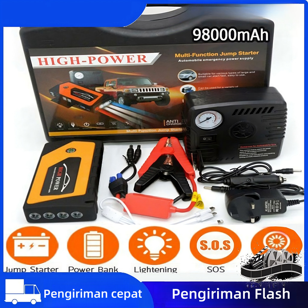 JUMPER JAMPER AKI ACCU MOBIL DIESEL BENSIN 20000MAH POWER BANK 600A