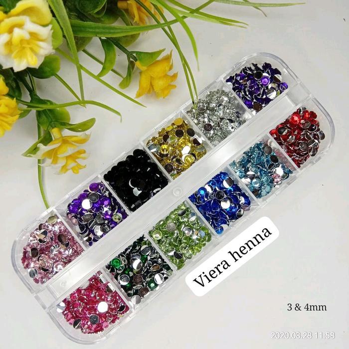 1 bok persegi rhinestone uk 2 - 3 & 4 mm - rhinestone uk 3 mm terlaris
