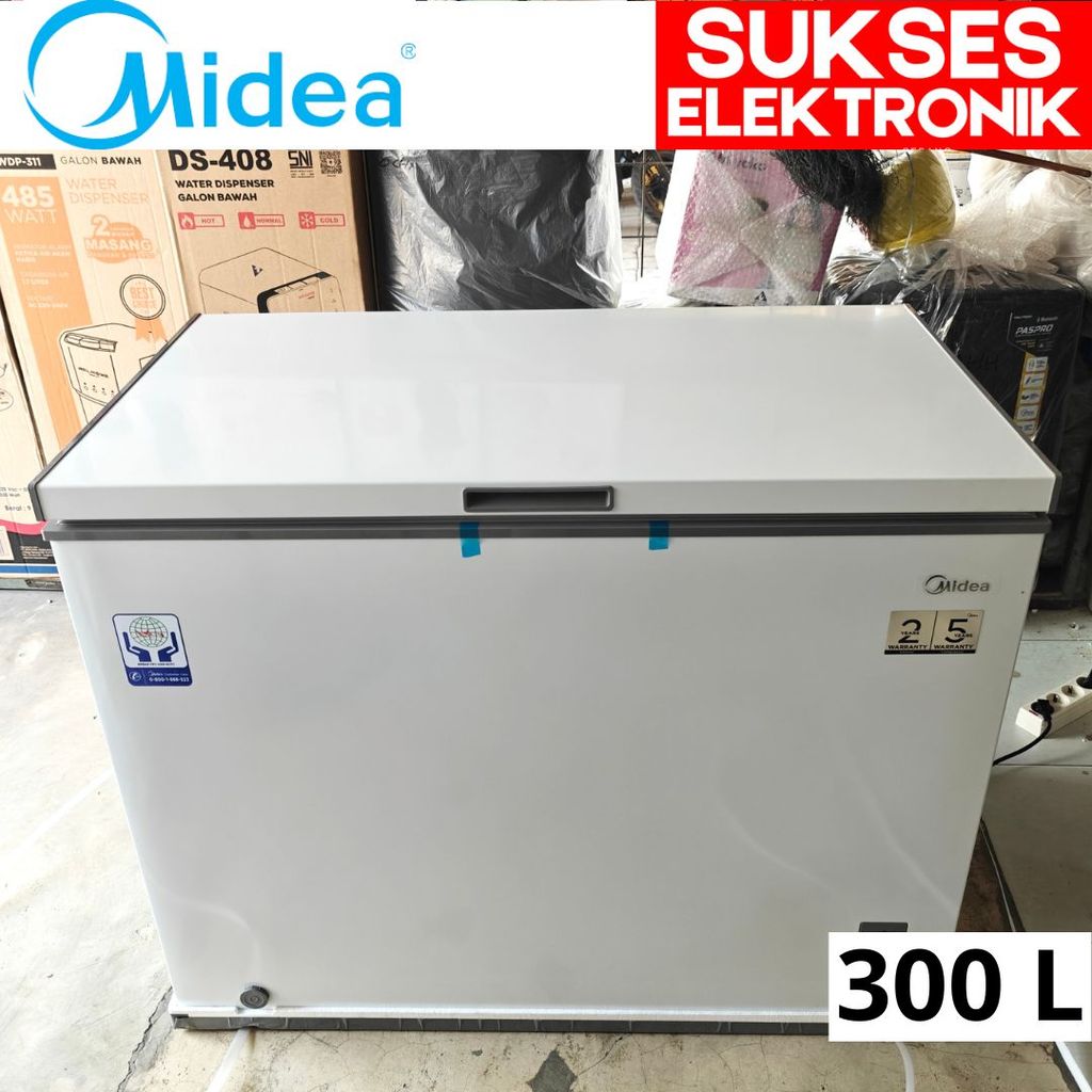 FREEZER BOX MIDEA 300 LITER MDRC-410FZG / LEMARI PEMBEKU ES DAGING 300 L CHEST FREEZER