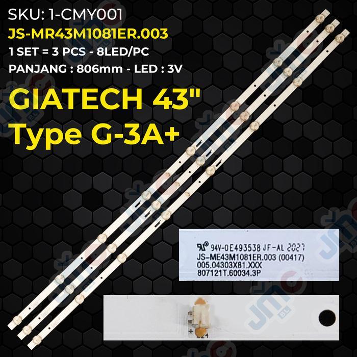Backlight TV GIATECH 43 Inch 43" Type G-3A+ JS-MR43M1081ER.003
