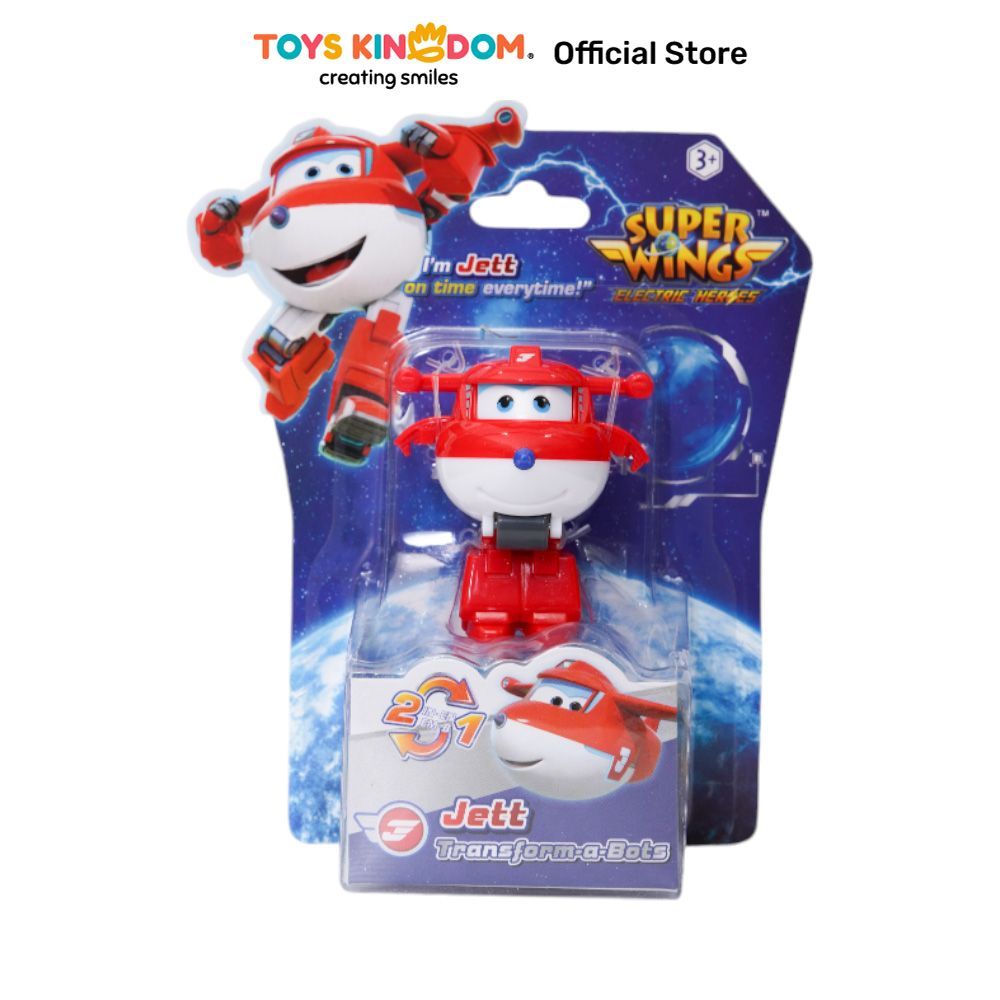 Toys Kingdom Alpha Group Superwings Transform A Bots Jett - Merah Robot Transformasi Pesawat Karakte