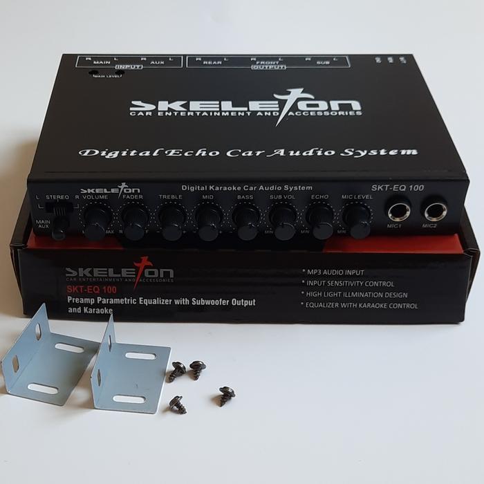 Preamp Parametric Equalizer Mobil Dengan Subwoofer Output Skeleton SKT-EQ100 - SKT-EQ100 SAJA