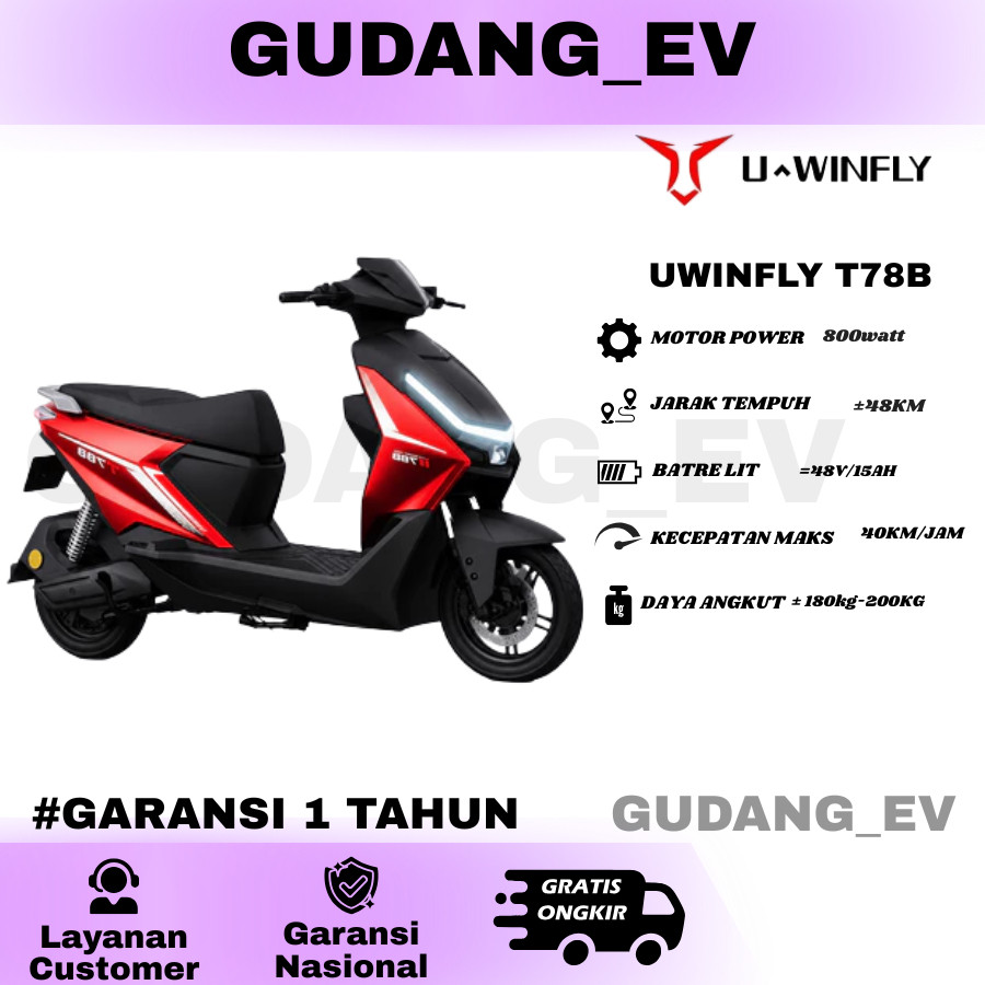 TERBARU SEPEDA LISTRIK UWINFLY T78B 800W T78B T 78B T 78 B GARANSI RESMI