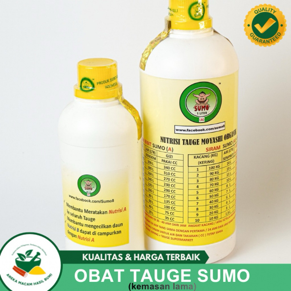 Obat Nutrisi Sumo Set Lengkap untuk Tauge Pupuk Cair Penumbuh & Penyubur Tauge Berkualitas