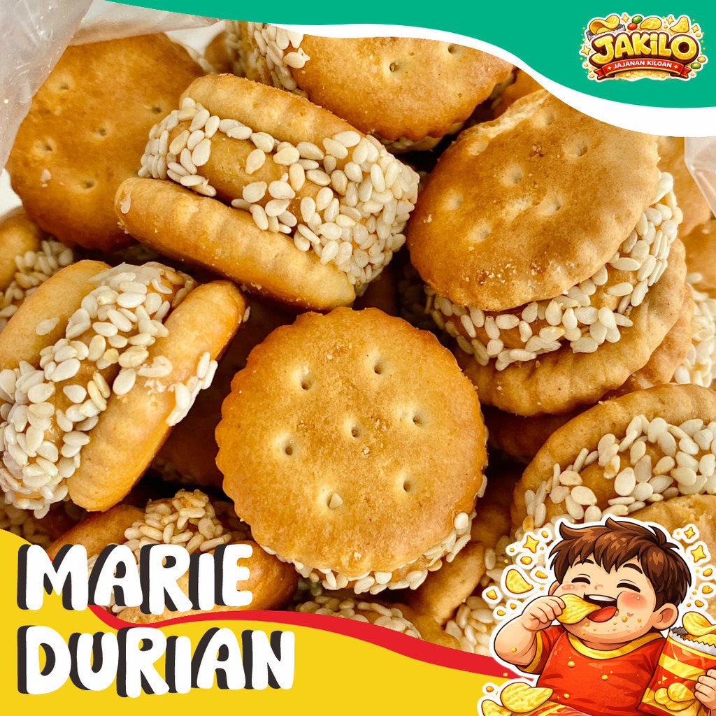 Marie Wijen Mini Rasa Durian 250gr Biskuit Marie - JAKILO Jajanan Kiloan