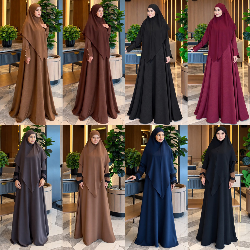 BELLA NISA SET NINONA ABAYA SET GAMIS DRESS BY NINONA