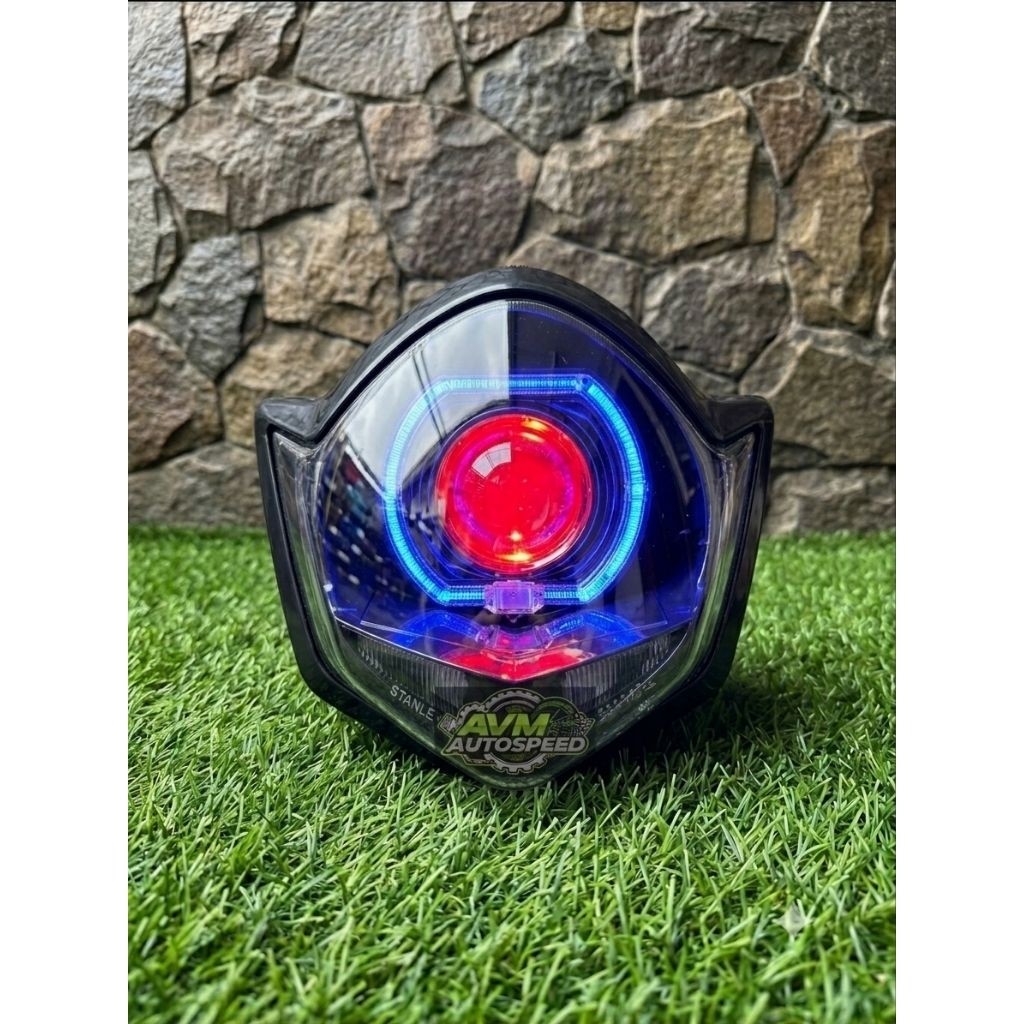 Biled proji Vixion old 4.5 inc lampu biled proji Vixion old Reflektor hitam siap pasang