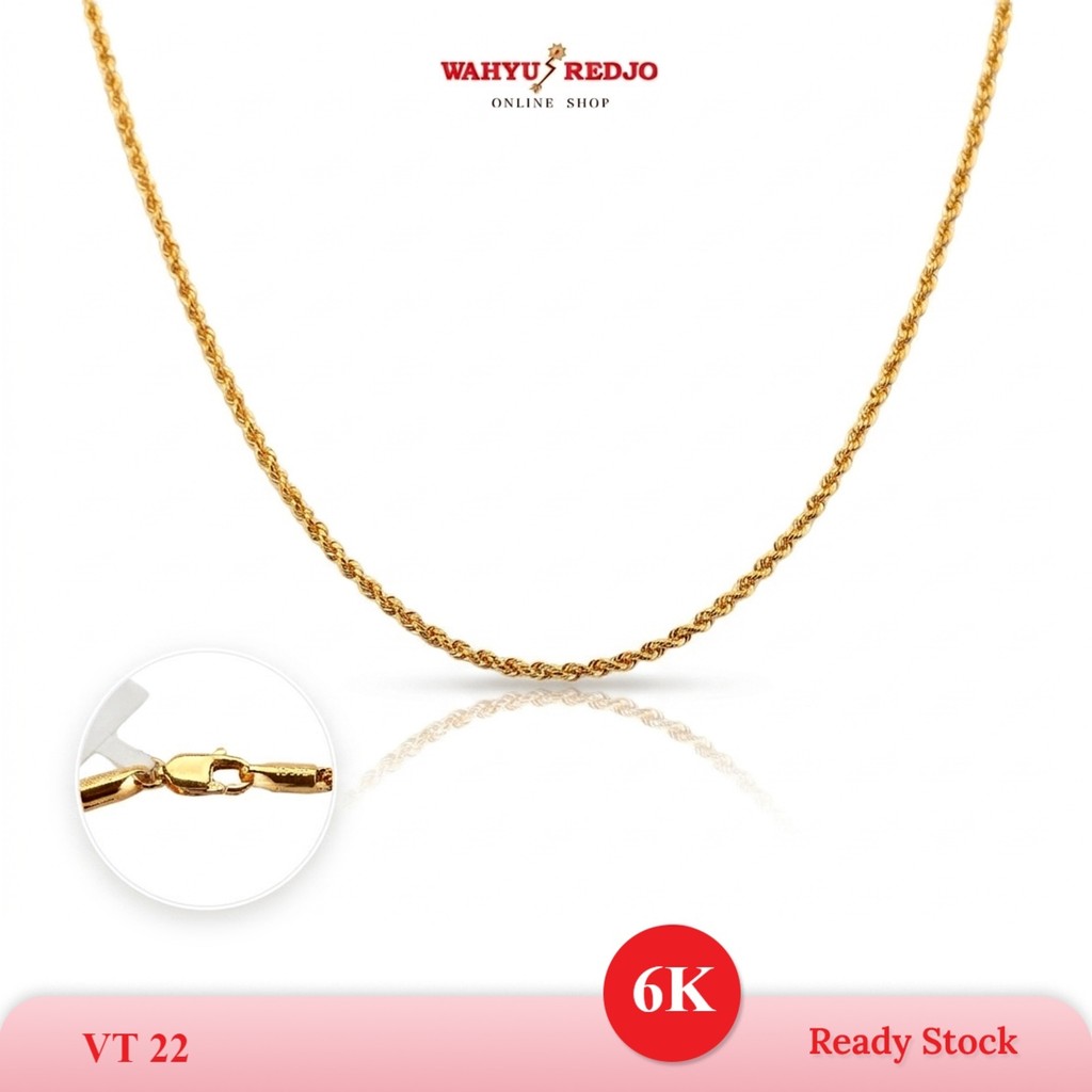WAHYU REDJO - KALUNG EMAS 6K KH MODEL ANAK REMBO SIMPLE & DAILYWEAR (NON PMR)