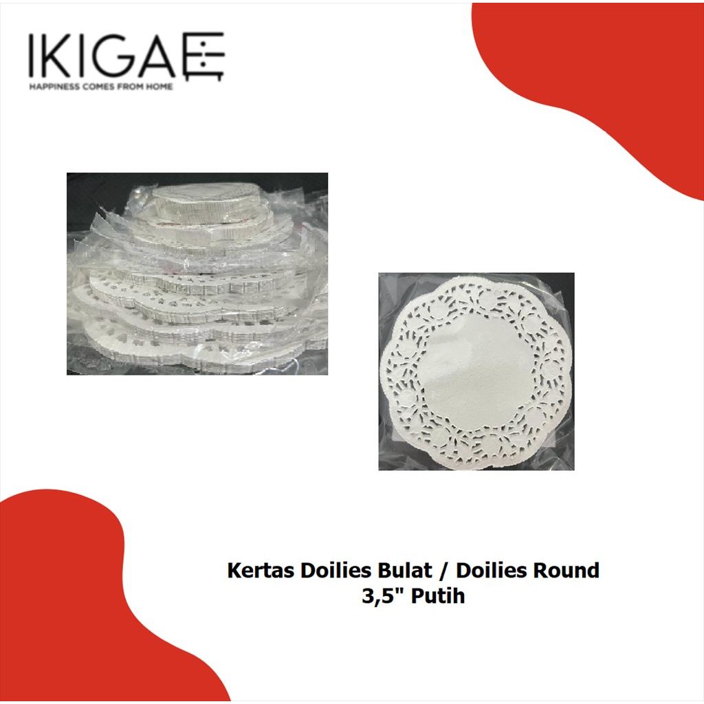 DOILIES PAPER / KERTAS RENDA / ALAS KERTAS PUTIH BULAT