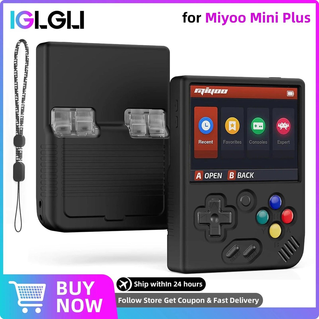 Silicone Case for Miyoo Mini Plus Soft Skin Protective Case Cover Anti-Slip Shock Proof Protector Mi