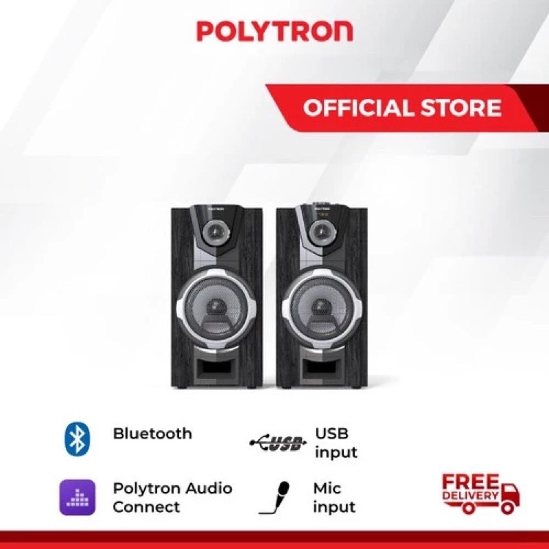 SPEAKER AKTIF POLYTRON PAS8F12 SALON BLUETOOTH PAS 8F12 GARANSI 1 TAHUN
