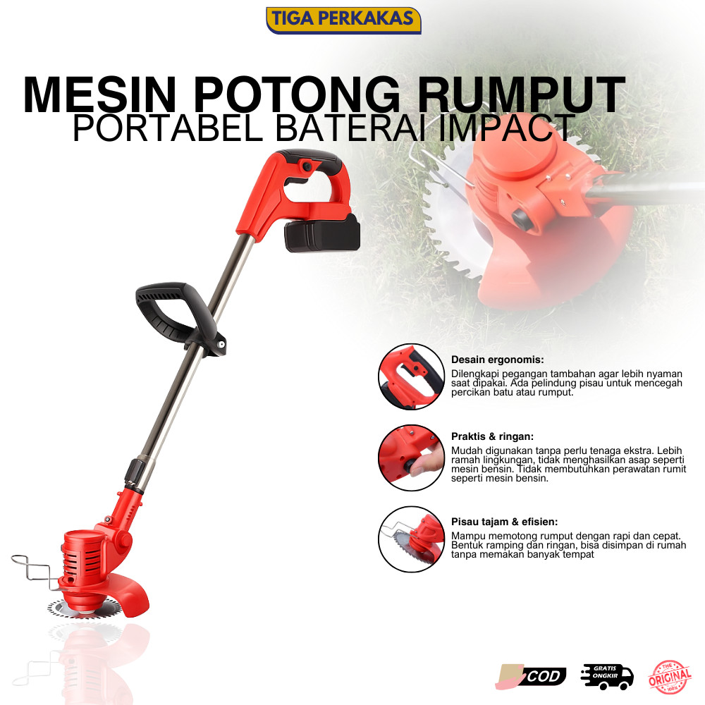 Mesin Potong Rumput Portable Baterai Impact Mesin Pangkas Rumput Portable –  Baterai 24V