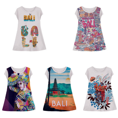 Dress Motif Bali Tunik Bali 3d Unik Baju Anak Perempuan Usia 1-12 Tahun - Jinsei