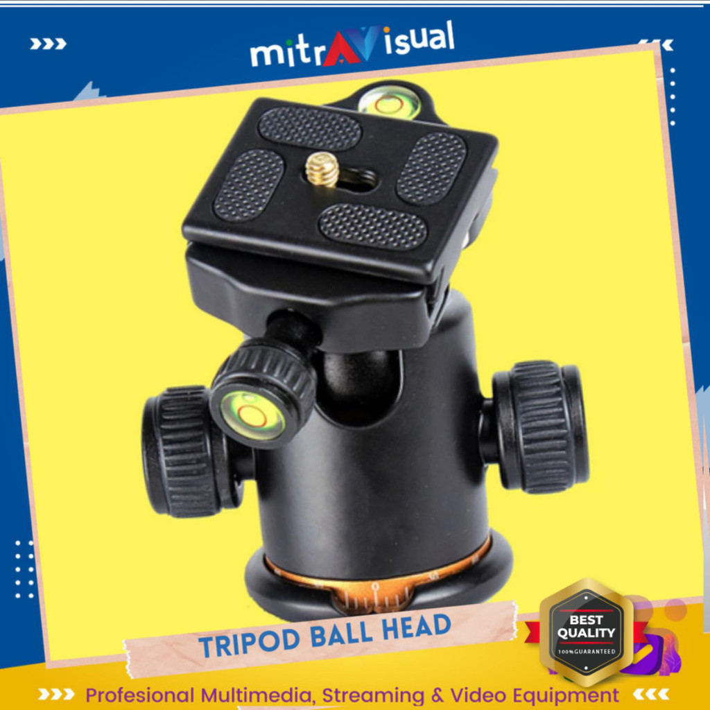 LiveGear BK-03 Aluminum Tripod Ball Head with Quick Release Plate Camera Aluminium