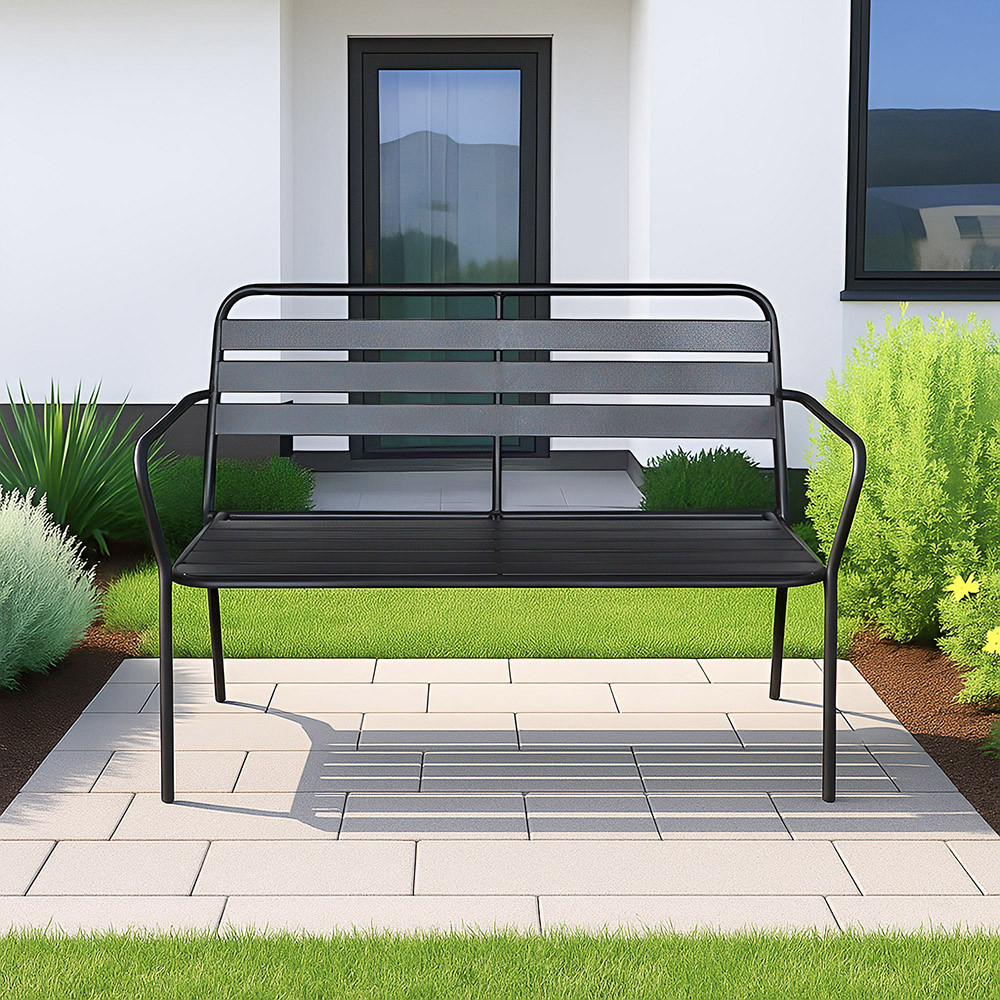 Informa Faga Kursi Taman - Hitam Garden Chair Kursi Outdoor Serbaguna Furniture Rumah Tempat Duduk H