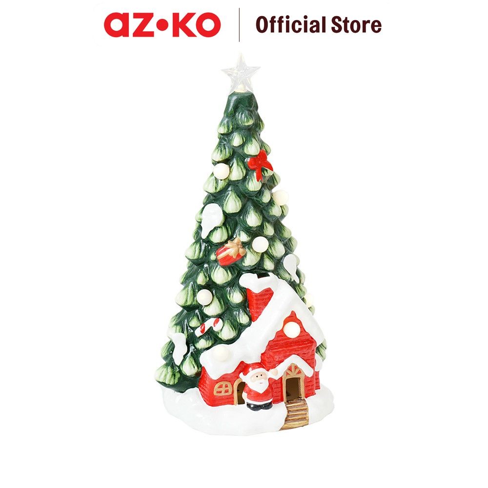AZKO Noelle Dekorasi Meja Natal Christmas House Tree Led - Mix Hiasan Natal Pernak Pernik Natal Orna