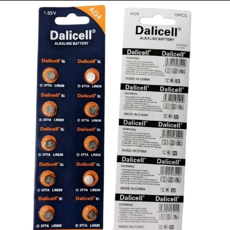 Batu Battery 377A LR626 1 Lembar isi 10pcs dalicell original / Alkaline Battery