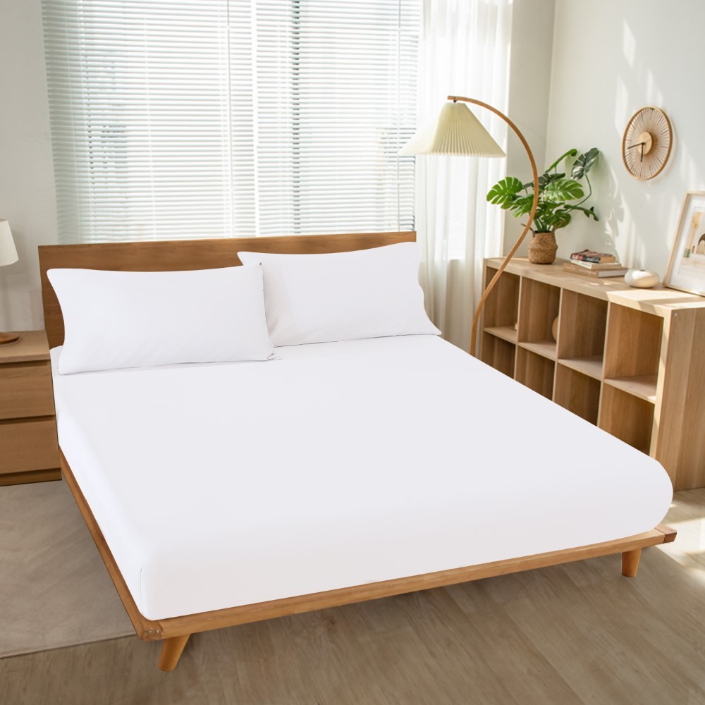 Informa Seprai Katun Fitted - Putih King Queen Single 180X200 160X200 120X200 Sprei Seprei Sheet Set