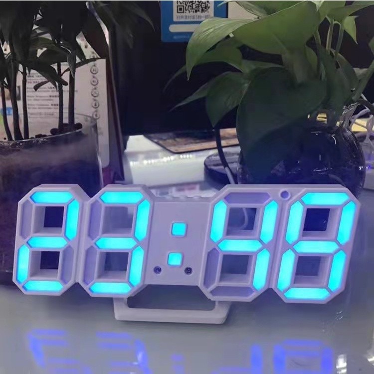 J5414 Jam Dekorasi / 3D Clock / Jam Meja LED 3D / Jam Dinding Digital /   Jam Alarm / Jam Unik