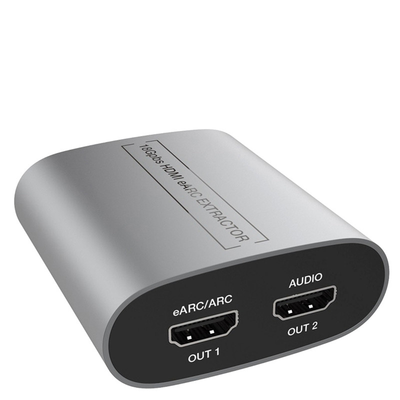 18Gbps HDMI eARC Audio Extractor 4K 60Hz HDMI Audio Extractor ARC eARC Splitter Adapter Loop for Amp