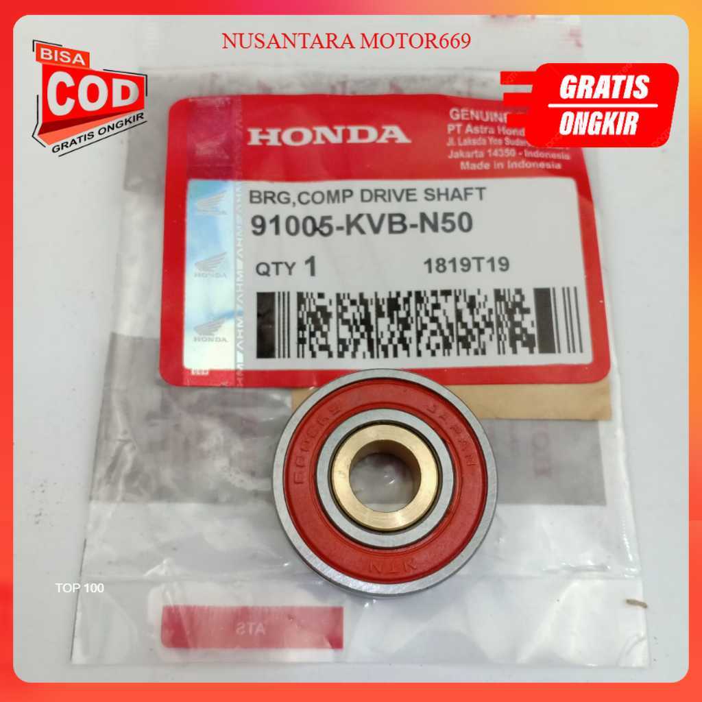 laher cvt beat fi - Bearing Tutup Cvt Bos Kuningan 6002 KVB motor