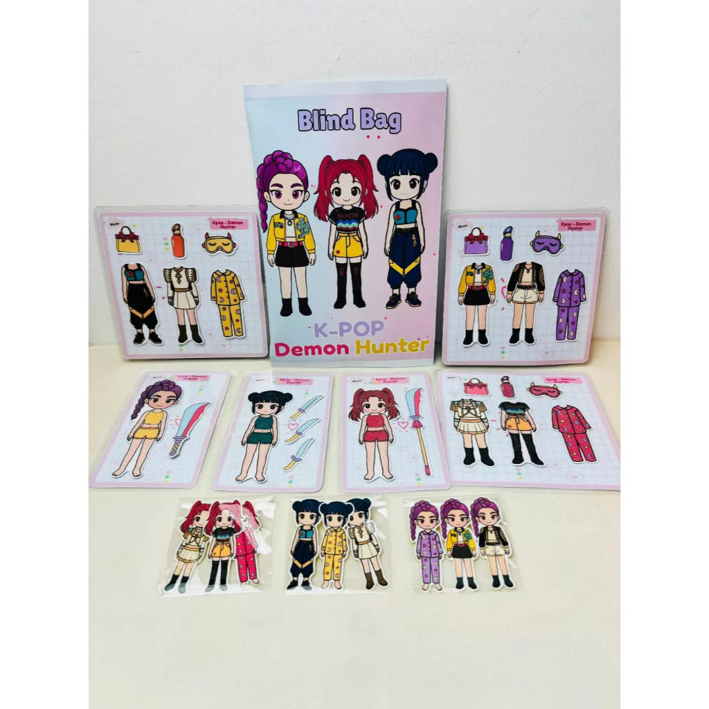 1F Blind Bag Paper Doll Kpop Demon Hunter Chibi Zoey Rumi Mira Mainan Anak Diy Edukasi Edukatif Sticker Stiker K Pop Saja Boy Anime Dress Up Ganti Baju Karakter Boneka Kertas Keterampilan Buku House Jadul Dolls Chibi Bongkar Pasang Paperdoll Paperdolls