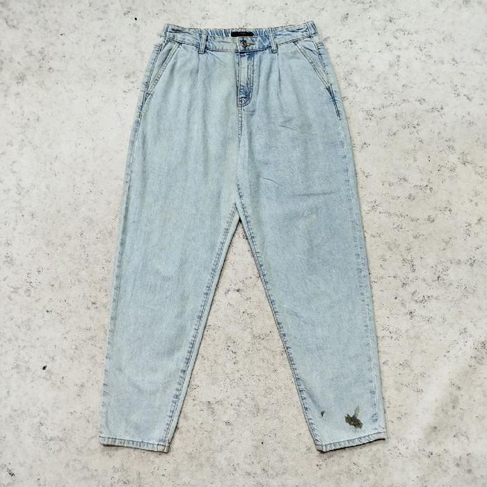 celana panjang jeans TOPTEN celana denim blue stretch celana bahan melar pinggang karet murah bagus