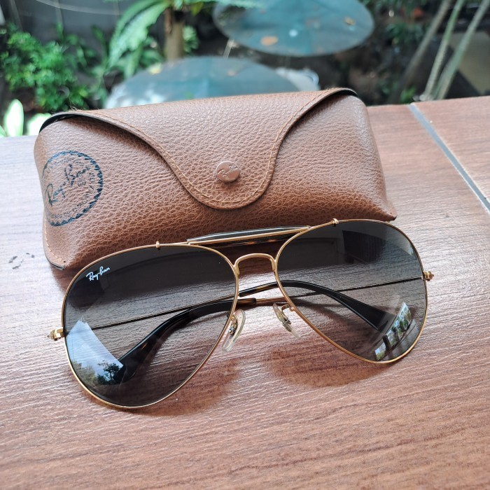 kacamata rayban hitam pria rb 3029 outdoorsman II 197/71 sz 62 kaca gradient