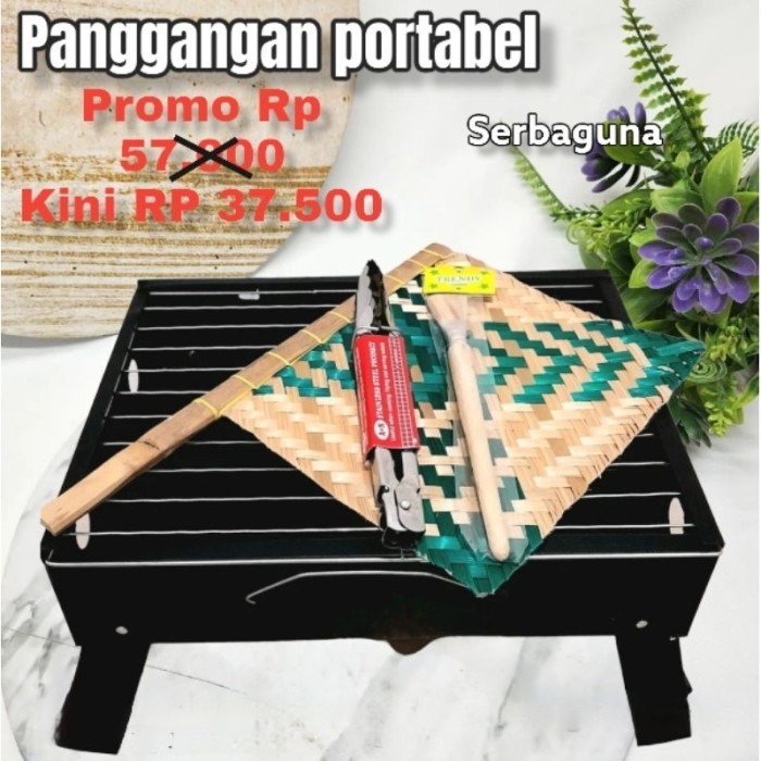 Panggangan Portable Panggangan Ikan Sosis Ayam Bbq Bakaran Sate