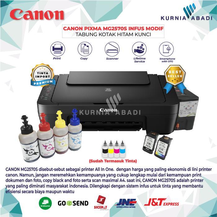 PIXELCORE Printer Canon PIXMA MP287 Infus Multi Function All In One - MG2570S DYE, Bubble Wrap 1x