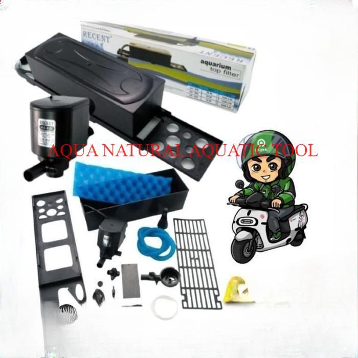 PAKET FILTER ATAS RECENT AA 950 TOP FILTER AQUARIUM JUMBO POMPA AQUARIUM 1 PAKET BIO RING KARANG JAH