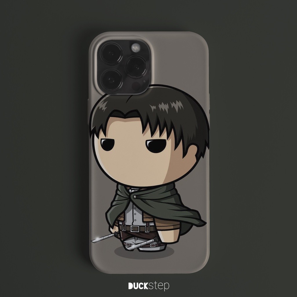 Duckstep Case Levi Ackerman Attack On Titan Iphone Samsung Oppo Vivo Hardcase Fullbody 3D Premium Qu