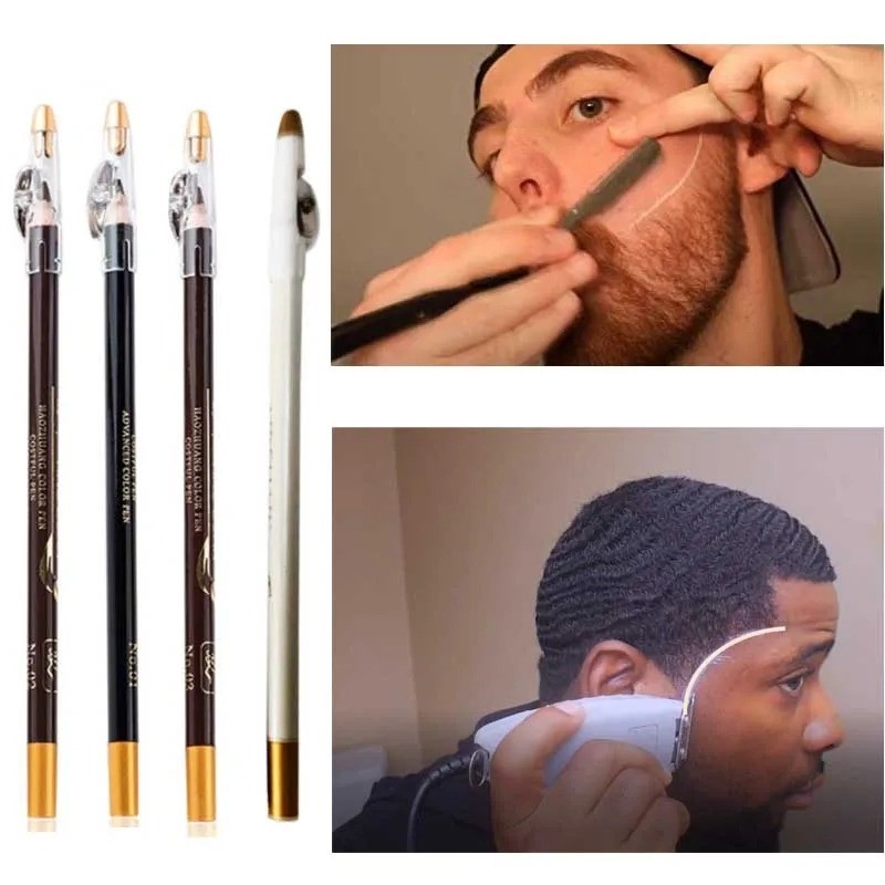 Pencil For Men's Beard Edge Hairline Razor Trace Barber Shape Accessories With Sharpener Hair Line P