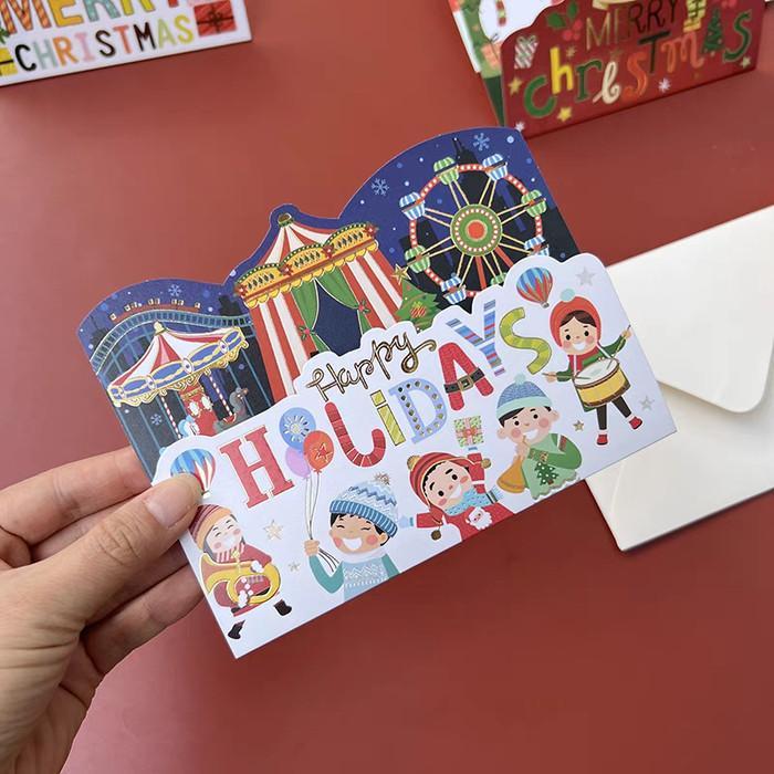 NEW Kartu Natal 3D Merry Christmas Card Murah Parcel Hampers Grosir Ornamen Imlek Hiasan Hari Raya S