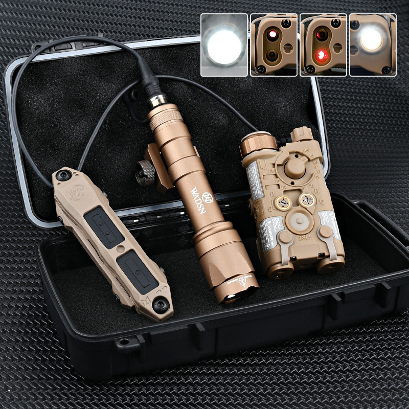 Tactical WADSN NGAL L3 Laser Light M600 M600C Flashlight Double control Extension Swit Airsoft Hunti
