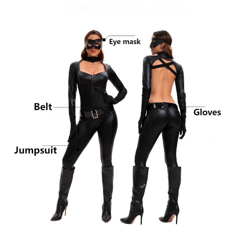 y Cat Cosplay Costume Women's Black Halloween Cosplay Costume Set Holiday Stage Party Performance We