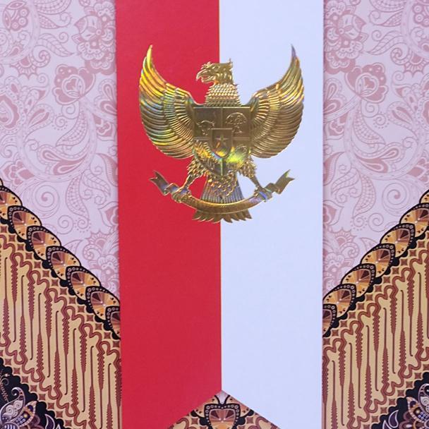 map kertas / stopmap / Stop Map folio motif batik Garuda Indonesia - Biru