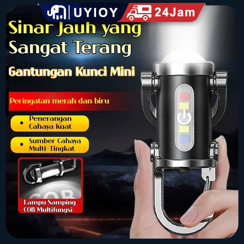 Senter Gantungan Kunci LED Super Terang Tahan Air - Senter Gantungan Kunci Mini untuk Berkemah/Alat 