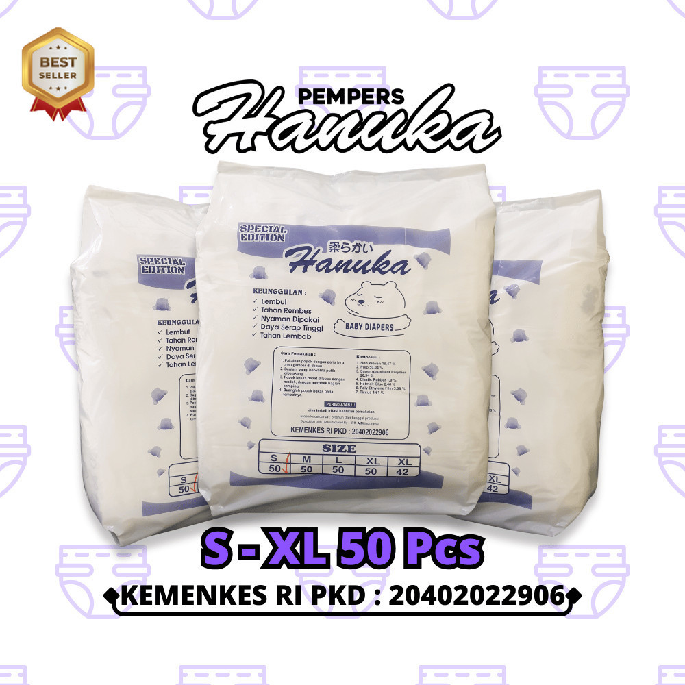 [Lengkap shop] [50 pcs] PEMPERS HANUKA PANTS / PEMPERS HANUKA CELANA MURAH