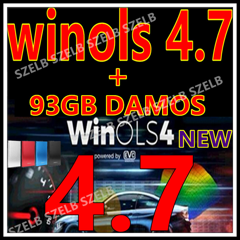 2025 hot sell, Newest ECU Programming Tool Winols 4.7 Software+ 93GB Damos Files Winols 4.7 Multi-la