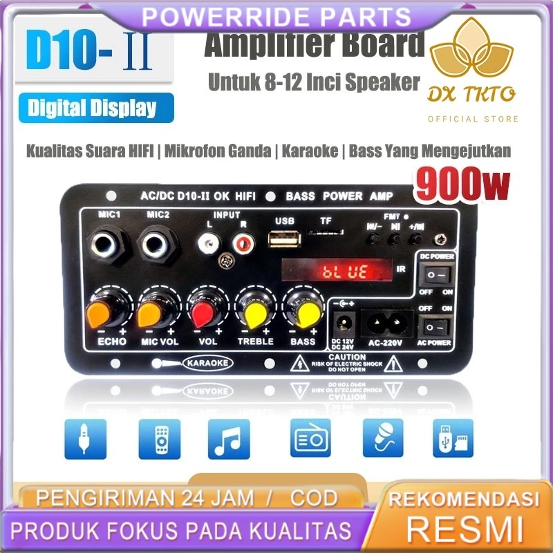 Amplifier Bluetooth Super Bass 12V/24V/220V Modul Speaker Bluetooth Power Amplifier