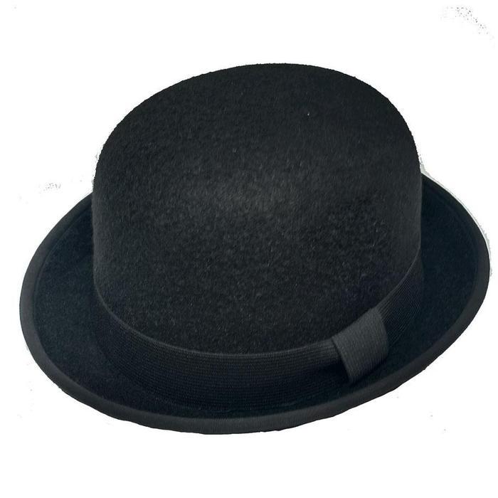 Terbaru Topi bulat bowler hat caplin press hard laken premium dewasa