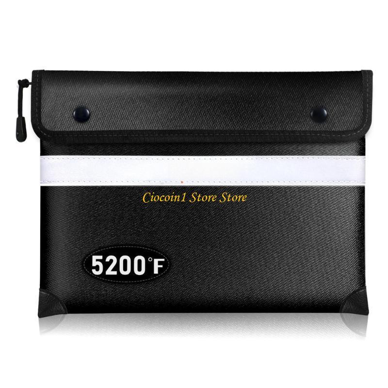 A3PC Fireproof Document Bag Heat Insulated Storage Organizers 5200°F Waterproof