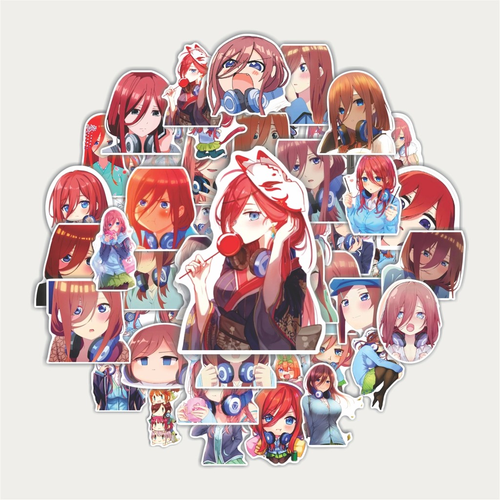 Sticker Pack Stiker MIKU NAKANO | Sticker TUMBLR | Stiker LAPTOP KOPER HELM