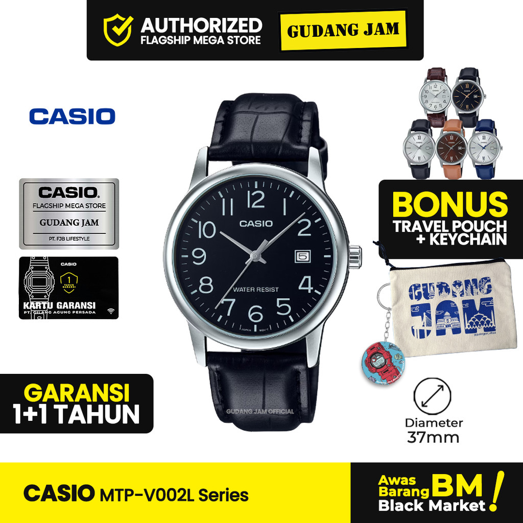 Jam Tangan Casio General MTP-V002L Series MTP-V002 MTPV002L MTPV002